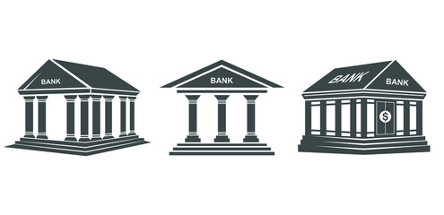 Bank Symbol, Bank vector, Bank Symbol, Bank Icon, Bank clipart, Bank silhouette