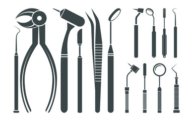 Dental equipment, Dental assistant, Tools, Dentist tools, Dental Hygienist, Dental equipment Icon