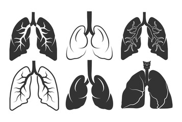 Human lungs, Human lungs Vector, Human lungs Icon, Lungs, Bronchial