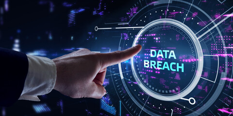 Cyber security data protection business technology privacy concept. Young businessman  select the...