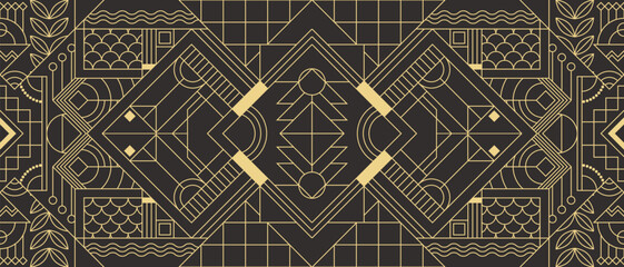 Abstract Art Deco geometric background © lumyaisweet