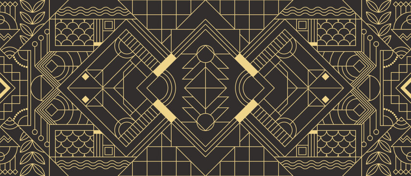 Abstract Art Deco geometric background