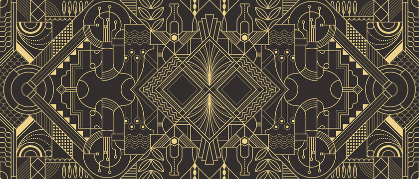 Abstract Art Deco Geometric Background