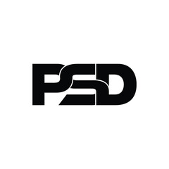 Letter PSD simple monogram logo design vector