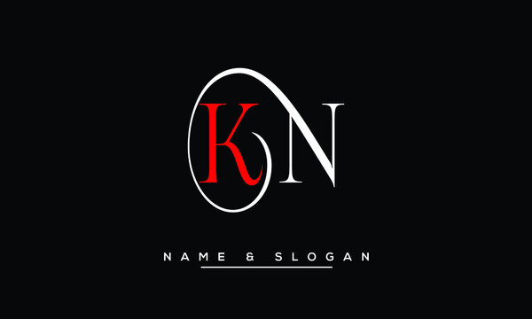 NK, KN, N, K  Abstract Letters Logo Monogram
