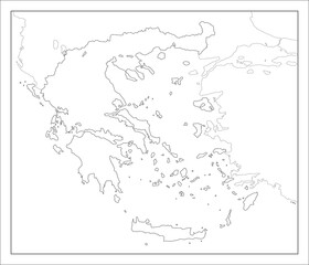 ギリシャの地図です