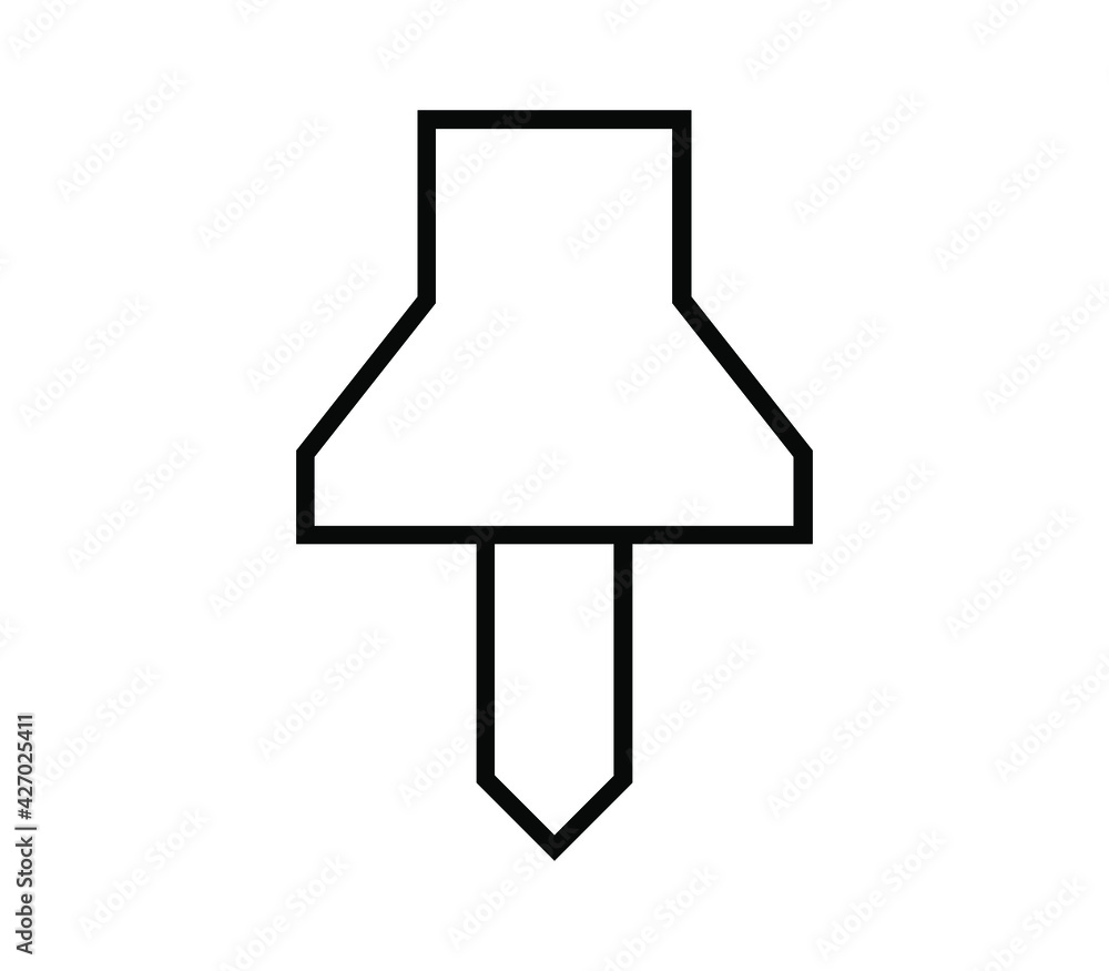 Sticker push pin icon