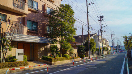 Fototapeta na wymiar Japanese Residential Area Street View/ Japanese town