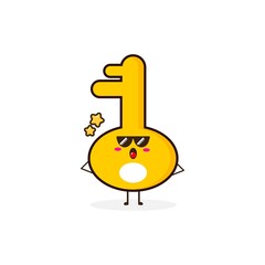 Key cool cute character illustration