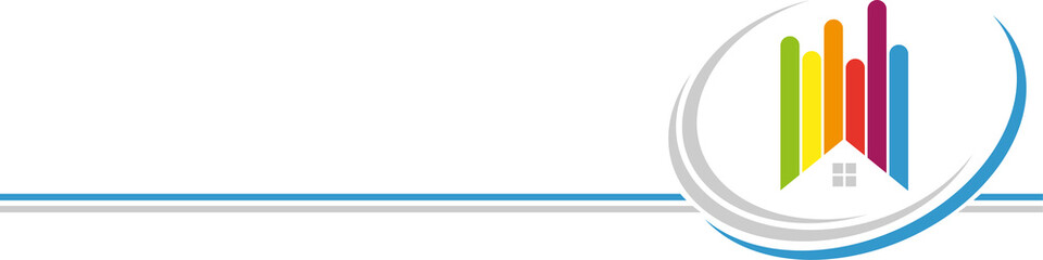 Haus in Farbe, Farbig, Maler, Hintergrund