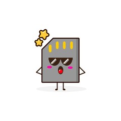 Memory cool cute character illustration