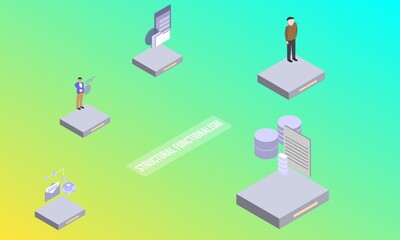 Structural functionalism concept on abstract design