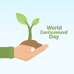 Fototapeta na wymiar World environment day vector design template, plant Trees