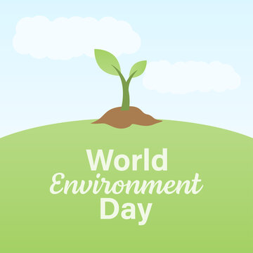 World environment day vector design template, plant Trees