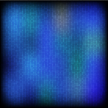 Design elements - Binary computer code halftone pattern dark background. Vector illustration eps 10 frame with Digital data cryptography texture for technology, electronic, network algorithm