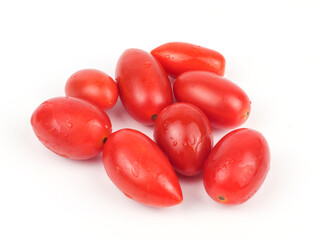 Cherry tomatoes isolated on white background