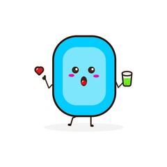 Soap drink cute character illustration