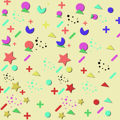 Colorful geometric pattern bundle
