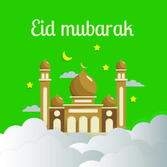 Illustration Greeting Card Illustration Eid, Kareem Cartoon Ramadan Wish Islamic Festival for banner, poster, background, brochure, illustration, brochure and sales background