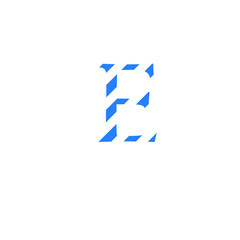 letter E camouflaged with vector background