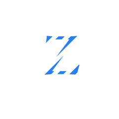 letter Z camouflaged with vector background