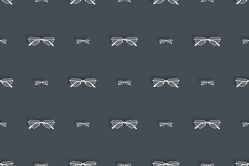 Obraz premium Glasses seamless pattern. Background from glasses for sight on a bright background. 