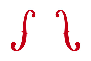 f-holes vector violin