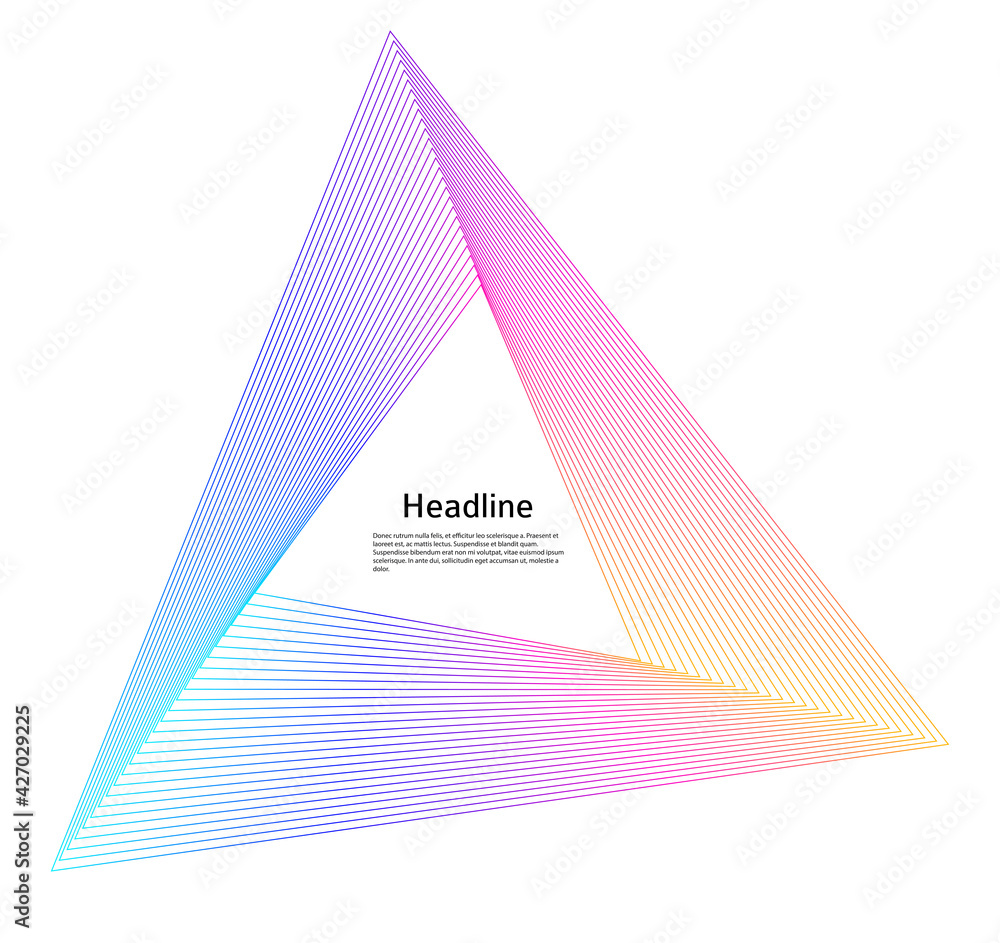 Poster design elements. curved sharp corners many streak. abstract vertical broken stripes on white backgro