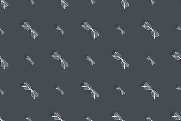 Glasses seamless pattern. Background from glasses for sight on a bright background. 