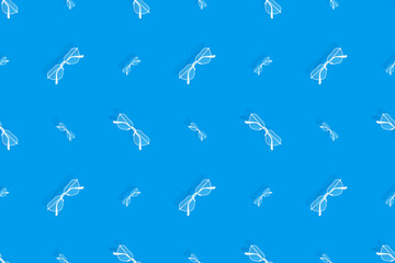 Glasses seamless pattern. Background from glasses for sight on a bright background. 