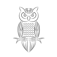 Owl vector design on white background