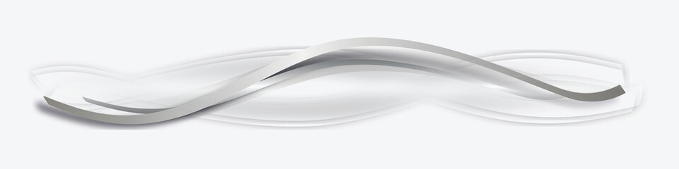 Welle Wellen Grau Silber Band Banner Hintergrund