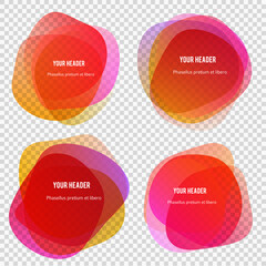 Abstract liquid shape. Fluid blur shapes designbeffect soft transition. Isolated gradient waves with geometric lines, dots. Vector illustration eps10 texture for banners, logo, flyer, presentation