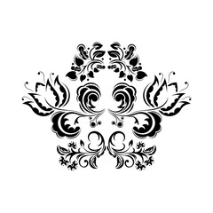 Victorian style. Ornate element for design and place for text. Ornamental patterns for wedding invitations, birthday and greeting cards.