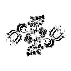 Vector damask element. Isolated damask central illistration. Classical luxury old fashioned damask ornament, royal victorian texture for wallpapers, textile, wrapping