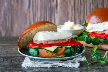 Grilled halibut sandwich