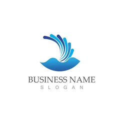 water wave icon vector illustration design