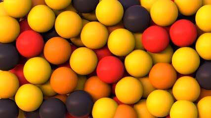 Diseño abstracto de esferas de colores. Combinación de colores en ilustración realista. Fondo de pantalla