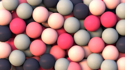 Diseño abstracto de esferas de colores. Combinación de colores en ilustración realista. Fondo de pantalla