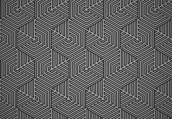 Abstract geometric pattern with stripes, lines. Seamless vector background. Black and gray ornament. Simple lattice graphic design