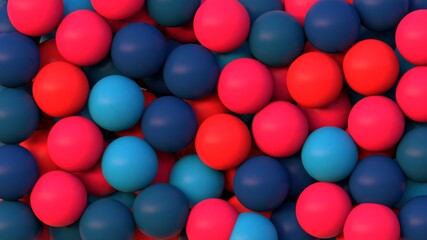 Diseño abstracto de esferas de colores. Combinación de colores en ilustración realista. Fondo de pantalla