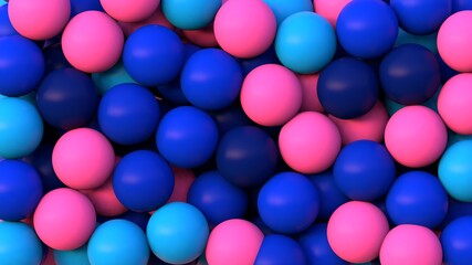 Diseño abstracto de esferas de colores. Combinación de colores en ilustración realista. Fondo de pantalla