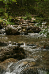 A small waterfall in the mountains