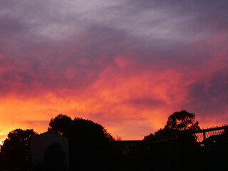 Fototapeta premium sunset in the city