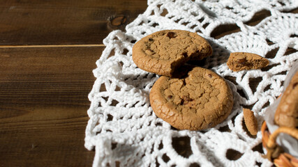 cookies on a wooden background