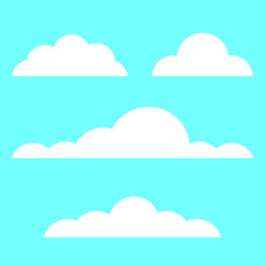 Cartoon Clouds Set