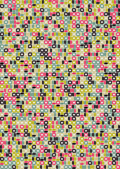 Fototapeta premium Abstract Geometric Pattern generative computational art illustration