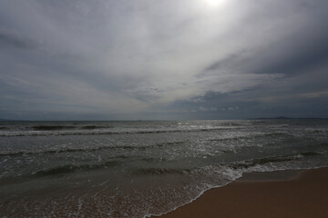 Coastal in Chonburi Province day time of Tourist attractions in eastern Thailand.