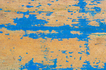 Blue board. Destroyed blue background. Empty space.