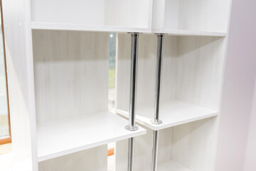 Cabinet furniture, two light wardrobe sections, close-up